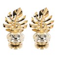 thumbnail image 1 of 2Pcs Dual-purpose Candlestick Aroma Burner Hollow Metal Censer Home Decoration, 1 of 8