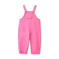 thumbnail image 2 of FAHXNVB Girls Ramper Solid Color Summer Jumpsuits with Pockets Kids One Piece Outfits Overalls 2-16 Years, 2 of 8