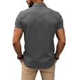 thumbnail image 4 of Yifymode Men's Classic Short Sleeve Polo Shirt, Soft Fabric Casual Collar with Pocket Daily Wear Top Gray L, 4 of 4
