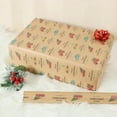 thumbnail image 5 of Kraft Christmas Wrapping Paper Jumbo Roll Merry Christmas Truck Tree Letters Design Xmas Gift Wrap Paper 30 in x 100 ft, 5 of 8