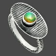 thumbnail image 2 of Natural Ethiopian Opal 925 Sterling Silver Ring s.7.5 Jewelry R-1573 SDR244284, 2 of 5