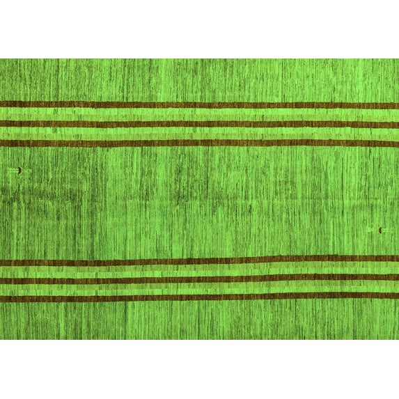 Ahgly Company Indoor Rectangle Abstract Green Modern Area Rugs, 3' x 5'