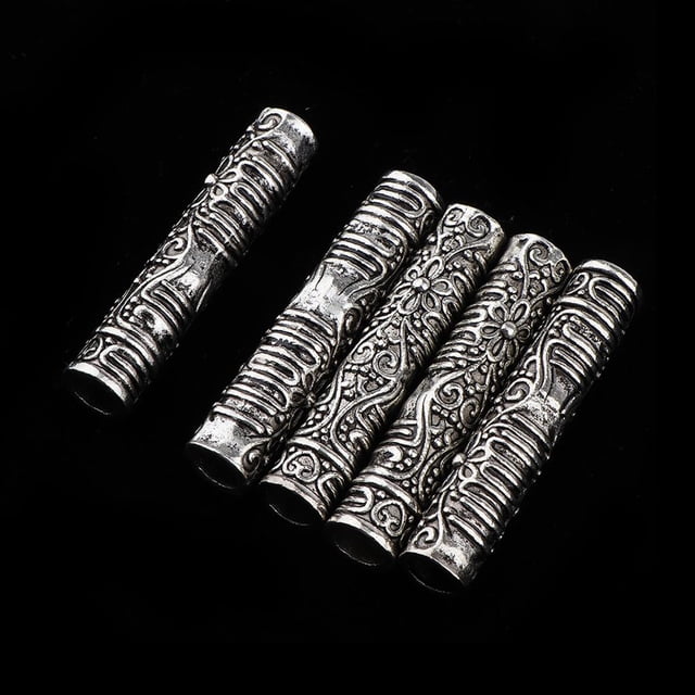 5pcs / Kits Joyas para El Cabello Anillos Decoraciones Colgantes, Anillos para para El Cabello Puños Metálicos para El Cabello Colcomx Dread Lock Beads para cabello