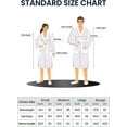 thumbnail image 5 of AKTI Shawl Collar Bathrobe for Women & Men, Soft Unisex Spa Robe, 100% Cotton Fluffy, Navy Medium Size Robe, 5 of 6