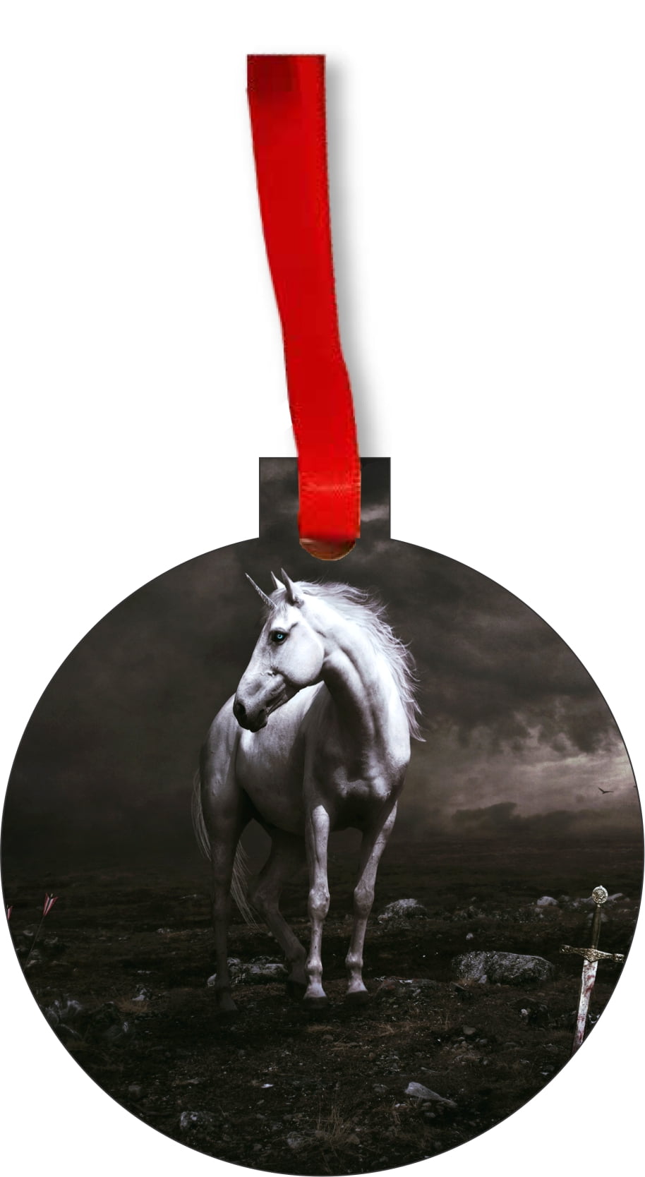 Accessory Avenue Horse Ornaments Christmas White Unicorn Horse