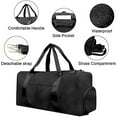 thumbnail image 4 of RIBONGZ Sports Gym Bag Travel Duffel Bag Waterproof Weekender Overnight Tote Carry on Bag with Wet Pocket & Shoes Compartment for Men Women Lightweight Adjustable Strap Black, 4 of 7