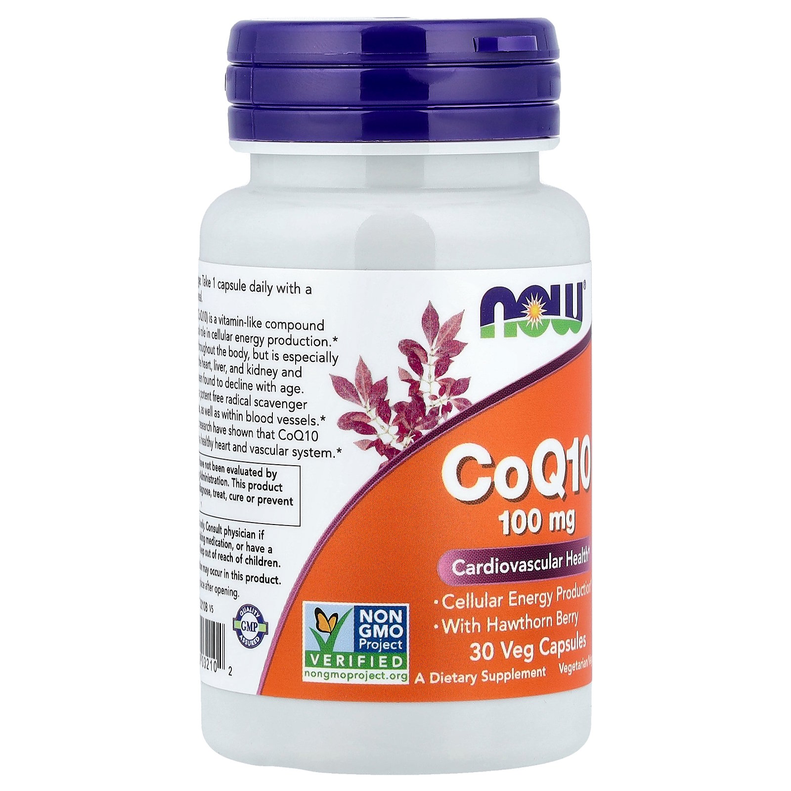 thumbnail image 3 of NOW Foods - CoQ10 Cardiovascular Health with Hawthorn Berry 100 mg. - 30 Vegetable Capsule(s), 3 of 4