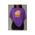 thumbnail image 1 of Playera Blusa De Capybara Con Una Hamburguesa Capibara Color Morado Talla Mediana Marca Emil SaEs, 1 of 4