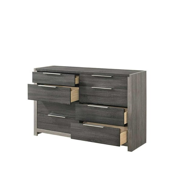 ACME Casimiro Transitional Wood 8-Drawer Rectangular Dresser in Gray