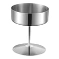 thumbnail image 2 of Taza de postre de acero inoxidable Tazón de helado de base alta Tazón de helado de metal Pudín Plata 400ML, 2 of 9