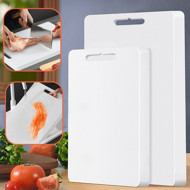 Xihbxyly Tabla de Cortar de Plástico, de Doble Cara, de Polietileno de Grado Alimenticio, Versátil para Verduras, Frutas y Quesos, Ideal para Oficina, Dormitorio y Camping. Tamaño: 36 X 27 Cm.