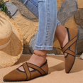 thumbnail image 5 of Willtoo Women's Flats Shoes Mary Jane Ballet Flats Round Toe Knit Comfortable Casual Ballerina Dressy Office Walking Shoes with Cross Straps, 5 of 7