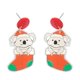 thumbnail image 1 of 1 Lindos pendientes de Navidad para mujer, aretes colgantes de dibujos animados festivos de Navidad, regalo, 1 of 5