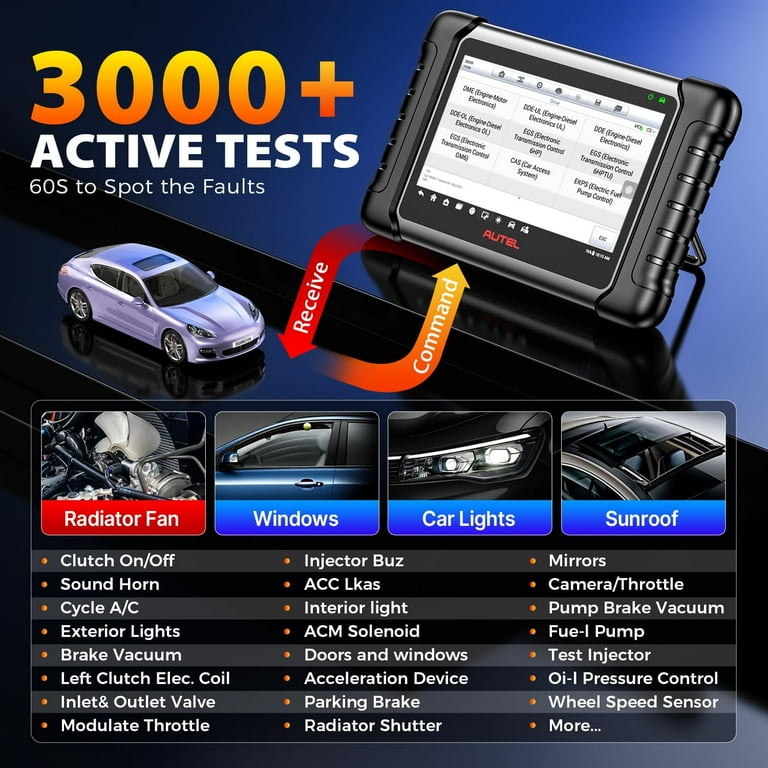 Car Scanner Autel MaxiCOM MK808Z Scanner - 2025 Bidirectional ...