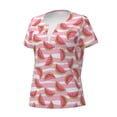 thumbnail image 5 of Fuzoiu Cute Watermelon Print Women's V-Neck T-Shirt,Women's Short Sleeve Top, Comfortable for Work, Leisure, and Sports, 5 of 7