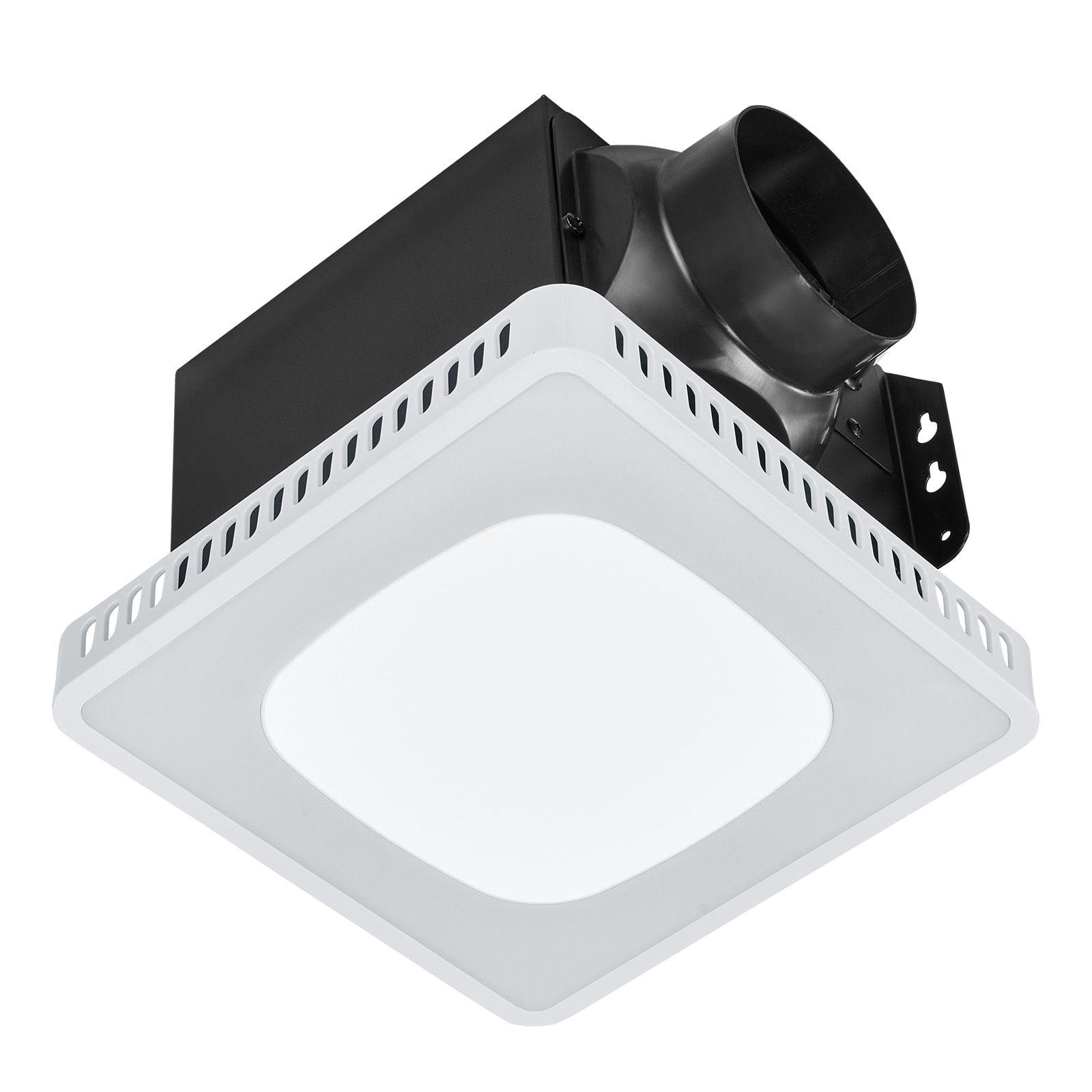Bathroom Exhaust Fan with 7-Color RGB Lights, 80-110-130 CFM, 1.5 Sones Low Noise, DC Motor, Remote Control for KTV Laundry Room