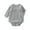 Grey, variant on Baby Bear Embroidery Side-Snap Long Sleeve Bodysuit Toddler Neutral Casual Romper Size:0-2 Months