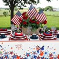 thumbnail image 5 of 4th of July Tablecloth, Rectangle 60x120 inch Table Cloth, Red and Blue Stars Indoor or Outdoor American Flag Independence Day Kitchen Table Decorations for Dinner Party, 5 of 6