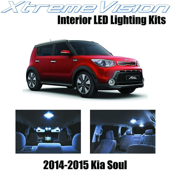 XtremeVision LED for KIA Soul 2014-2015 9 Pieces Cool White Premium Interior LED Kit Package   Installation Tool