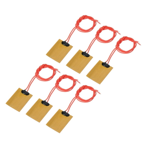 Heater Film Heating Plate, 5V 1W Polyimide Heat Pad, Adhesive PI Heater Elements Film 40mmx30mm, Pack of 6