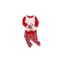 thumbnail image 6 of Bowanadacles Family Matching Pajamas Christmas Cartoon Plaid Sleepwear Sets, 6 of 6