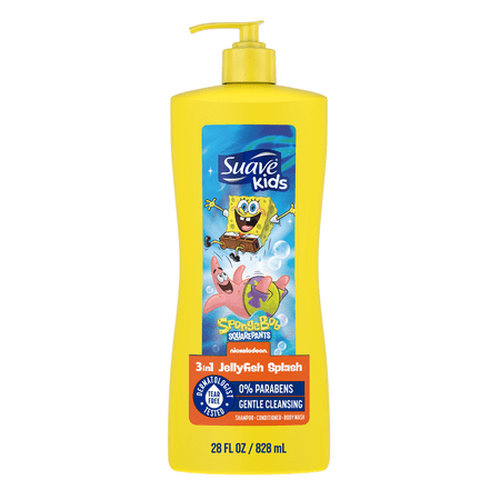 Suave Kids 2-in-1 Shampoo & Body Wash, SpongeBob SquarePants Jellyfish Splash, 28 fl oz