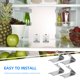thumbnail image 3 of HOOWIFFY 4Ud Clips Para Estantes De Refrigerador De Inoxidable Con Soporte Ajustable Y Seguro Color Plata, 3 of 7
