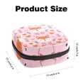 thumbnail image 2 of Sanitary Napkin Storage Bag for Girls Women, Portable First Period Pads Bag Tampons Holder Girls Travel Makeup Bag, Large Capacity Cute Animals Fox Face with Hearts Pattern, 2 of 6