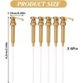 thumbnail image 5 of Syrup Pump: 6 PCS Coffee Syrup Dispenser Coffee Syrup Pump Dispenser Fits 750ml Bottles Rotating Design Reusable Coffee Syrup Pumps for Kitchen Coffee Bar Accessories(Gold), 5 of 5