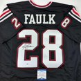 thumbnail image 2 of Autographed/Signed Marshall Faulk San Diego State Black College Football Jersey Beckett BAS COA, 2 of 4