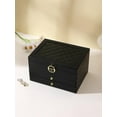 thumbnail image 5 of 3 Layer Jewelry Box for Women, Jewelry Holder Organizer with Removable Pad , Large Jewelry Boxes & Organizer with Velvet Earring Necklace Rings Organizer, Lockable Jewelry Holder，Black, 5 of 8