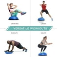 thumbnail image 4 of Best Choice Products Half Ball Balance Trainer Yoga Exercise Fitness Platform w/ 2 Resistance Bands, Pump - Blue, 4 of 7