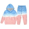 thumbnail image 6 of YUEHUA Toddlers Girls Boys 2 Piece Tracksuit Athletic Sweatsuits Sets 3D Ice Cream Prints Hooded Sweatshirt and Jogger Sweatpants Clothing Sets for Kids, Size 6-7 Years, 6 of 9