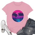 thumbnail image 2 of NAMTYQX Womens Tshirts Cotton Loose Fit Cool Muster Lightweight Short Sleeve Trendy Oversized Print Round Neck Loose Fit Spring Tops for Women 2025 Pink Size 2XL, 2 of 5