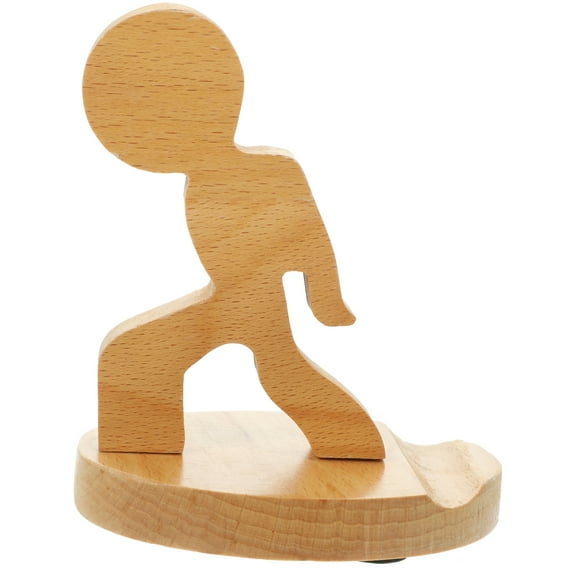 MLINS Recording Personalized Wooden Mobile Phone Holder for Desk 11.5X9.5X8CM