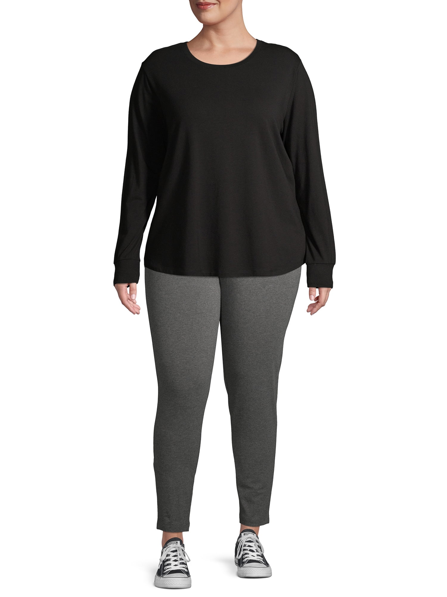 Terra & Sky High Rise Fitted Leggings Black - Plus Size 4X (28W-30W)  Stretch : Buy Online in the UAE, Price from 219 EAD & Shipping to Dubai