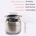 thumbnail image 4 of Solo Stove Yukon Cast Iron Wok Cooking Bundle 2.0 | Portable Smokeless Fire Pit, Stand, Woktop & Hub, Wood Burning, Removable Ash Pan, Stainless Steel/Cast Iron, H: 26.25in x Dia: 25.75in, 62lbs, 4 of 5