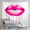 thumbnail image 1 of Tapiz para colgar en la pared, poliéster, labios rosas, 150 x 130 cm, 1 of 2