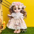 thumbnail image 4 of Hecho a mano princesa bebés BJD niñas bebé hermoso vestido 3D ojos silicona 6 pulgadas Real realista niño cumpleaños regalo juguetes Sunnimix  muñeca de silicona, 4 of 8