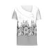 thumbnail image 4 of Camisetas de Manga Corta para las Mujeres Impresas Primavera Verano Botón de la Camiseta Casual, Camisetas de Mujer Casual, 4 of 4