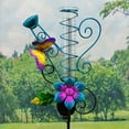 thumbnail image 4 of Decoraciones para el hogar, adornos decorativos, regalos, pluviómetro solar de pavo real LED para jardín al aire libre, lámpara decorativa, pluviómetro, 4 of 7