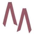 thumbnail image 5 of Zufioo Heart Plaid Print Women's Long Silk Scarves, Dust and Sun Protection Headscarves, Scarves, Handbags, Clothing Accessories, Suitable for Travel, Dating-One Size, 5 of 7