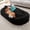 Black, variant on Dokdogs Human Dog Bed for Adults & Pets, 70"x44"x11" Oversized Faux Fur Lounger Bed with Washable Cover, Orthopedic Cushion, Pillow & Blanket, Dark Gray