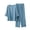 Blue, variant on Wenini Women's Plus Solid 2 Piece Loungewear Set Round Neck 3/4 Sleeve Top Wide Leg Pants