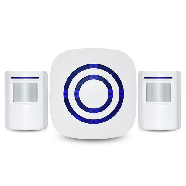 Alarma de entrada inalámbrica Transmisión de señal de larga distancia de 100 m, sistema de alarma de seguridad para el hogar Timbre con sensor de movimiento con 38 melodías (1 receptor y 2 sensores) XianweiShao 8390615131469