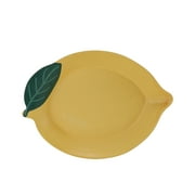 Mainstays by Becky G. & Alejandra Bamboo Melamine Figural Lemon Serve Platter, Green Leaf