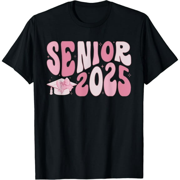 DOPASHIRT Senior 2025 Coquette Pink Bow Class Of 2025 Back To School T-Shirt Unisex S-5XL Hot Trending Shirt, Vintage Birthday Gift