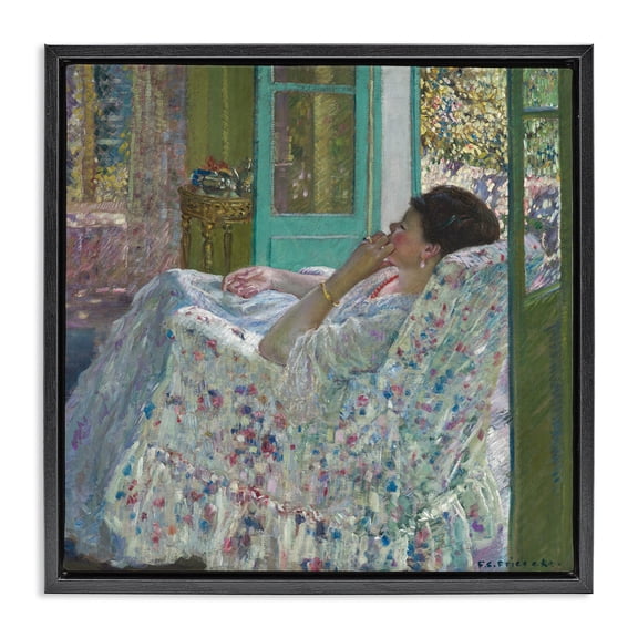 Stupell Industries Victorian Black Floating Frame Canvas Art, 18 x 18, by one1000paintings