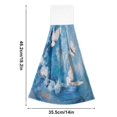 thumbnail image 3 of 2PCS Velcro Hangable Hand Towels Quick-Drying Hanging Kitchen Towels for Kitchen & Bathroom Butterflies and Circular Motif, 3 of 7