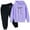 Purple, variant on KKBOTIVE Girls Boys Cute Bow Print Hoodies and Jogger, Fashion Long Sleeve Outfit 2 Piece Set for Kids Back to School Wear, Black Size: 3-4 Years